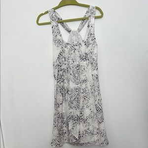 Black and White Sleeveless Dress